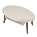 Conjunto para Sala de Estar Verona com Rack 2 GV, Mesa de Centro e Mesa Lateral Cedro e Off White