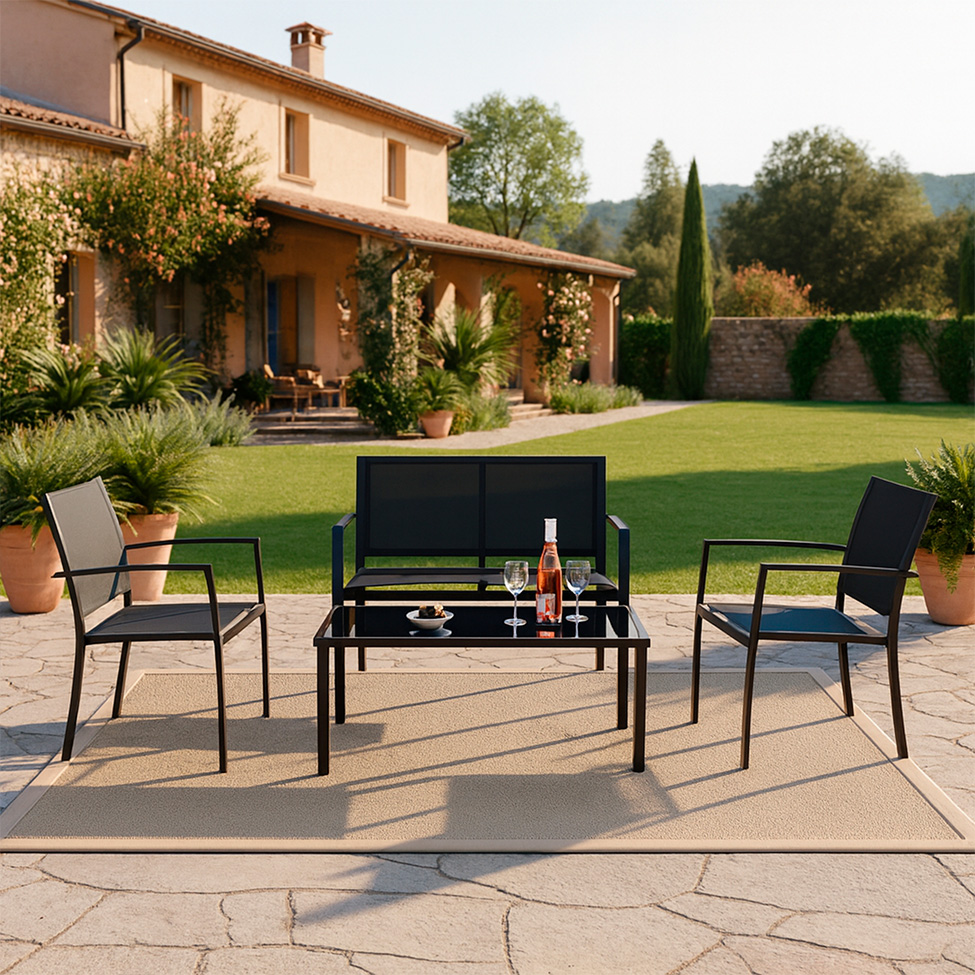 Conjunto para Terraço Relax Preto