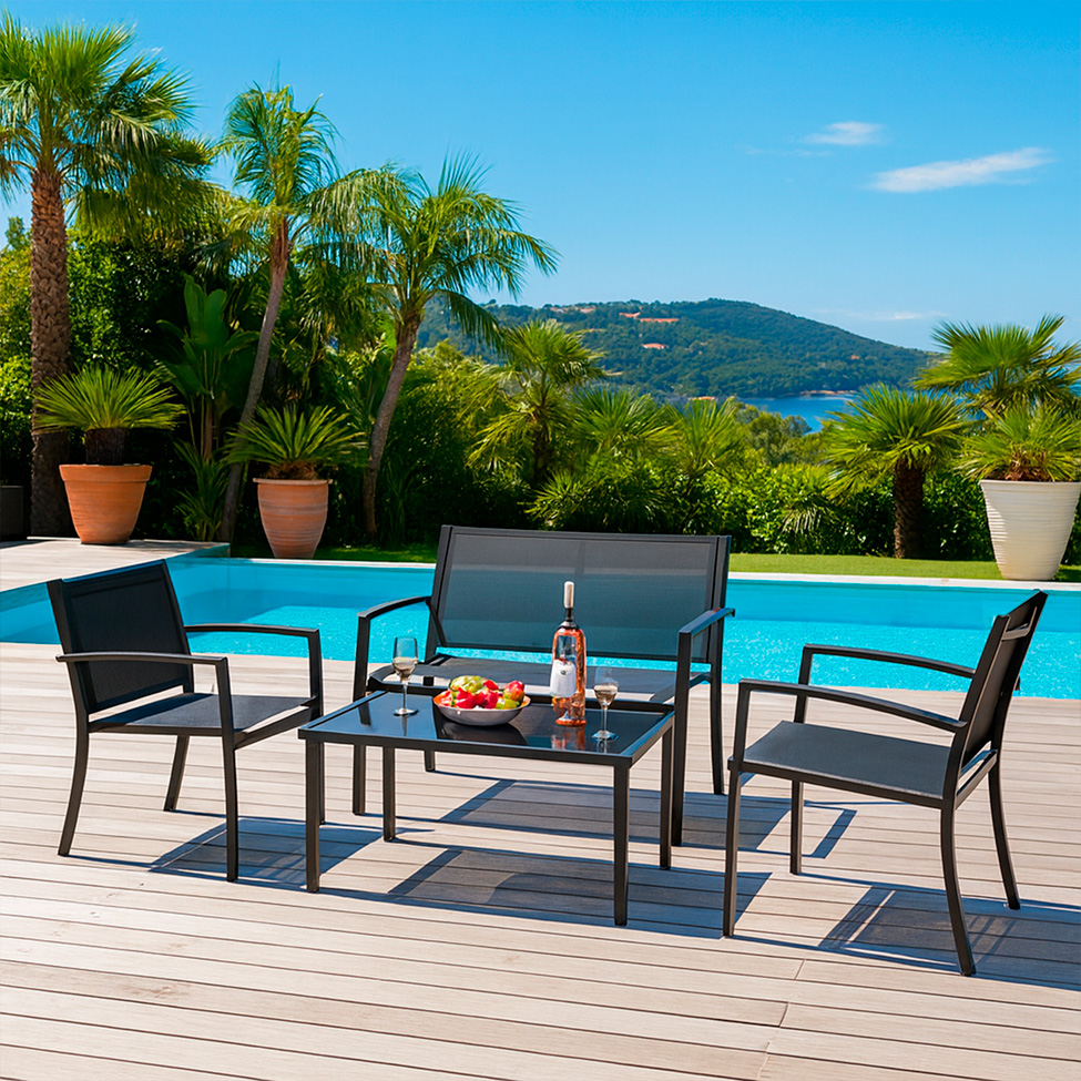 Conjunto para Terraço Relax Preto