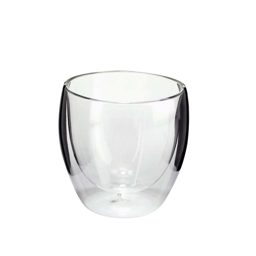 Copo Coffee Time com Parede Dupla 240 ml Transparente