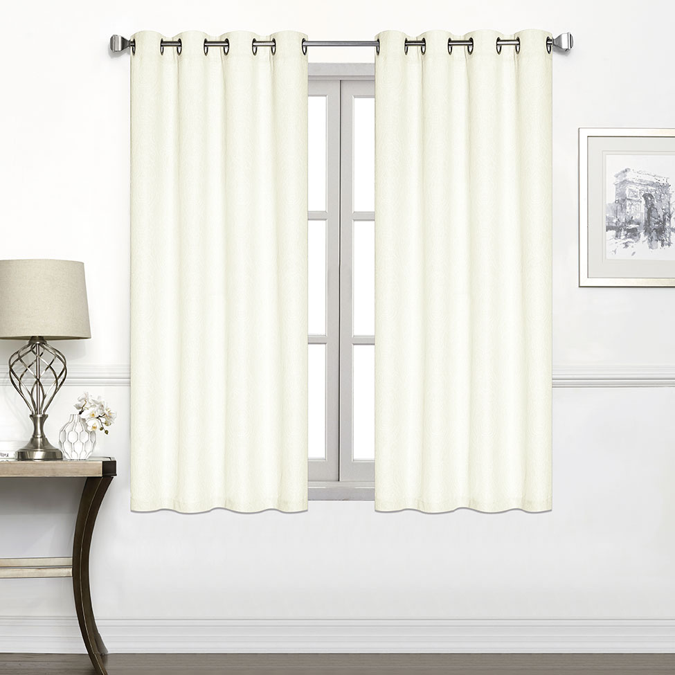 Cortina com Ilhós Arabesque 274X170 Branca