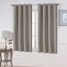 Cortina com Ilhós Botanical 274X170 Taupe