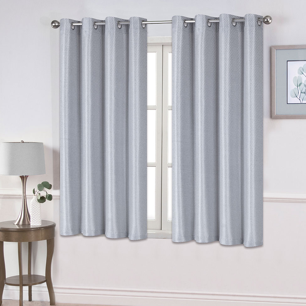 Cortina com Ilhós Rodes 260X170 Cinza