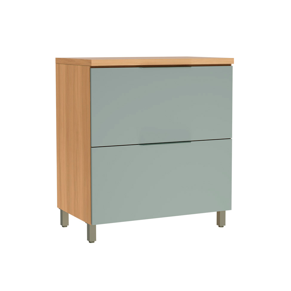 Cozinha Compacta 100% MDF Marquesa 8 Portas 4 Gavetas Verde e Nature