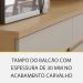 Cozinha Compacta 100% MDF com Vidro Reflecta Realeza Premium 7 Portas 3 Gavetas Bege e Carvalho