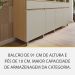 Cozinha Compacta 100% MDF com Vidro Reflecta Realeza Premium 7 Portas 3 Gavetas Bege e Carvalho