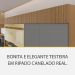 Cozinha Compacta 100% MDF com Vidro Reflecta Realeza Premium 7 Portas 3 Gavetas Titânio e Carvalho