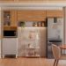 Cozinha Compacta Alba 6 Portas Amêndola e Nude