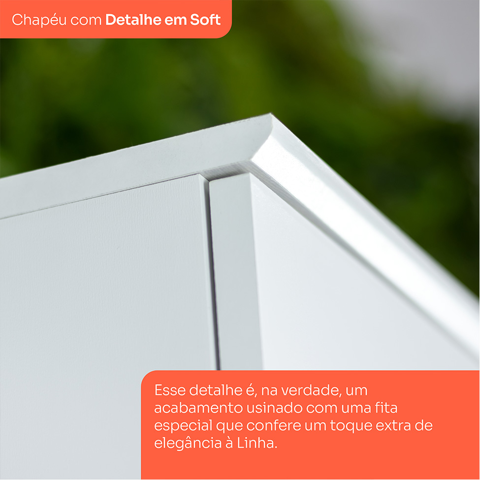 Cozinha Compacta Americana 12 Portas 7 Gavetas Branca