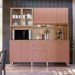 Cozinha Compacta Berry 10 Portas 2 Gavetas Amêndola e Marsala