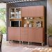 Cozinha Compacta Berry 10 Portas 2 Gavetas Amêndola e Marsala