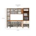 Cozinha Compacta Briz 10 Portas 2 Gavetas Nature e Off White