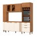 Cozinha Compacta Briz 10 Portas 2 Gavetas Nature e Off White