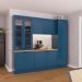Cozinha Compacta Évora 10 Portas Azul Órion