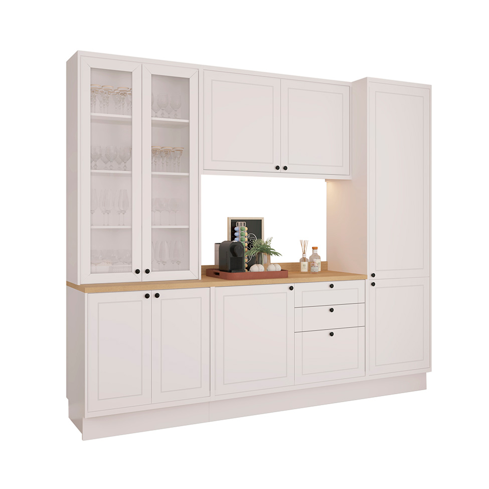 Cozinha Compacta Évora 10 Portas Branco Ártico