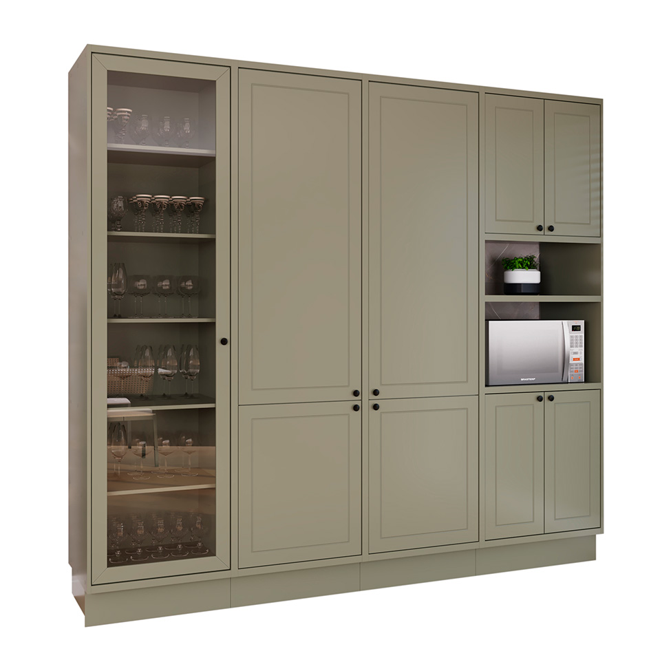 Cozinha Compacta Évora 9 Portas Verde Hill