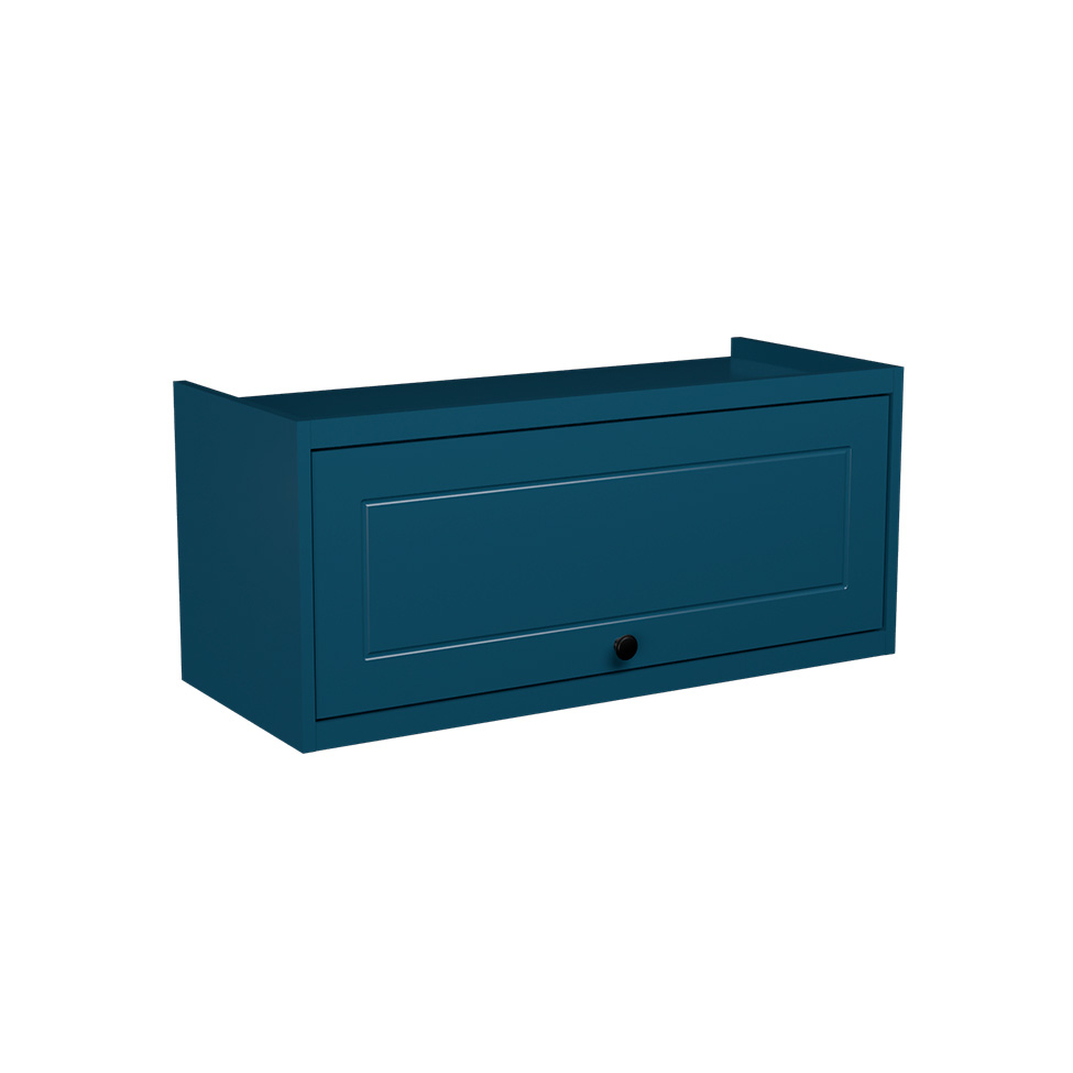 Cozinha Compacta Évora com Tampo para Cooktop 8 Portas 3 Gavetas Azul Órion