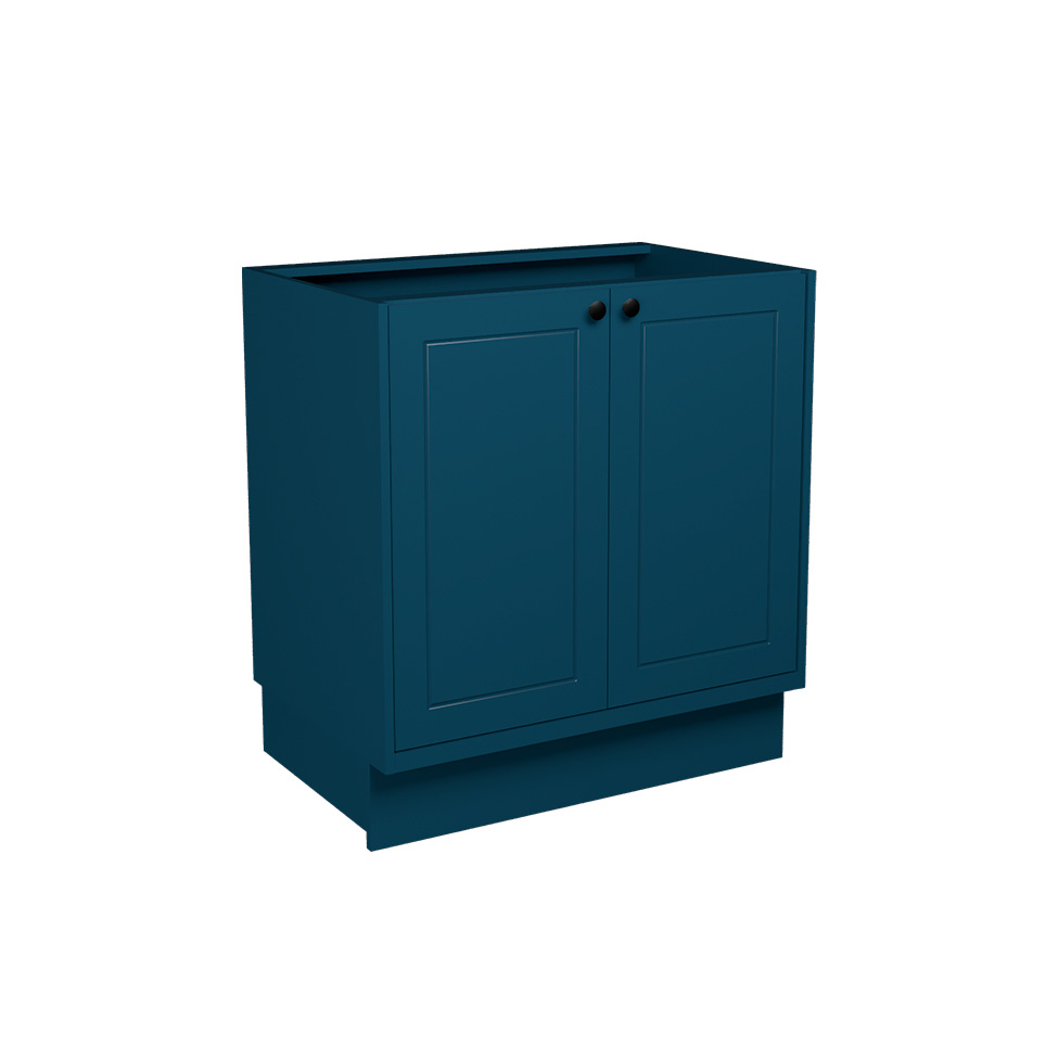 Cozinha Compacta Évora com Tampo para Cooktop 8 Portas 3 Gavetas Azul Órion