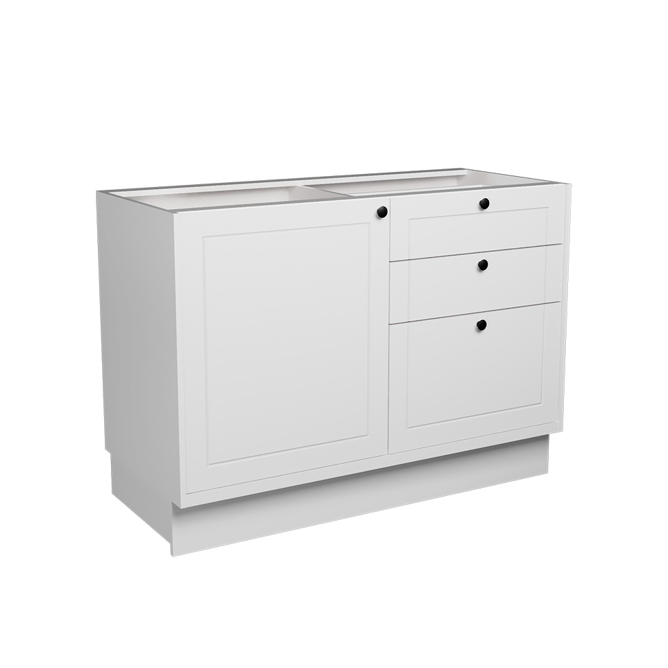 Cozinha Compacta Évora com Tampo para Cooktop 8 Portas 3 Gavetas Branco Ártico