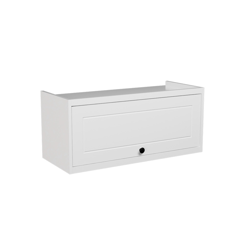 Cozinha Compacta Évora com Tampo para Cooktop 8 Portas 3 Gavetas Branco Ártico
