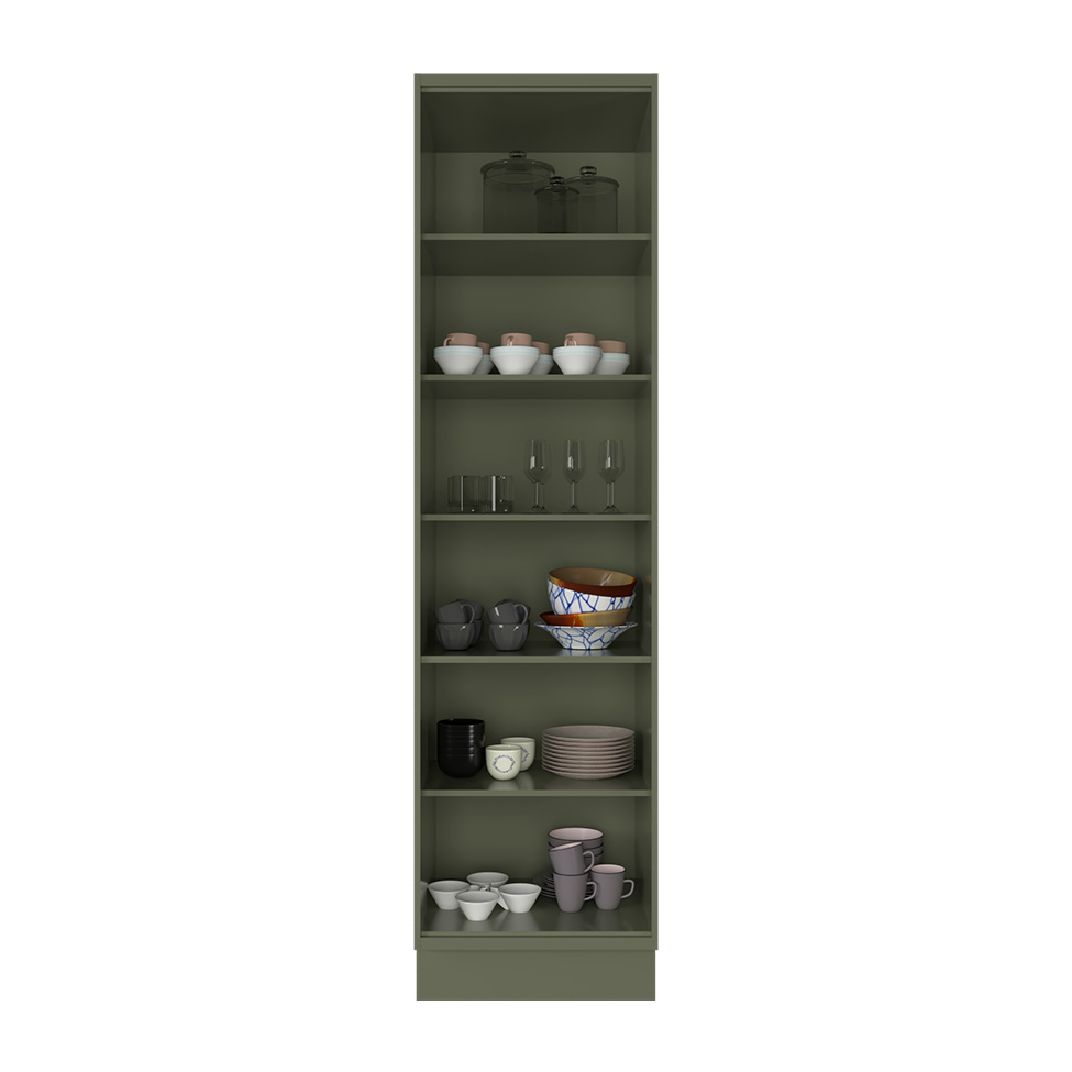 Cozinha Compacta Évora com Tampo para Cooktop 8 Portas 3 Gavetas Verde Hill