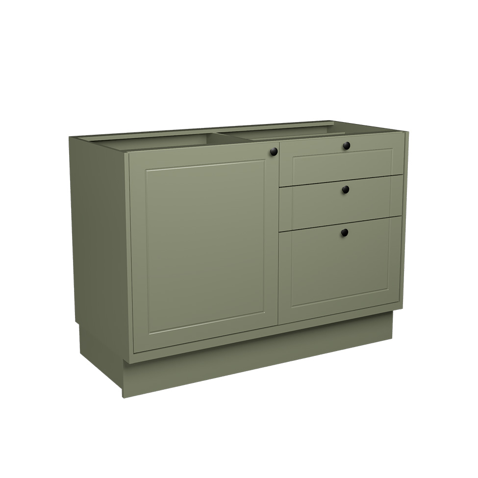 Cozinha Compacta Évora com Tampo para Cooktop 8 Portas 3 Gavetas Verde Hill