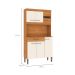 Cozinha Compacta Carla 6 Portas 1 Gaveta Cinamomo e Off White