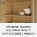 Cozinha Compacta Condessa com Vidro Reflecta e Relógio 11 Portas 2 Gavetas Carvalho e Greige