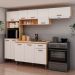 Cozinha Compacta Essência 100% MDF 10 Portas 1 Gaveta Freijó e Off White