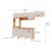 Cozinha Compacta Essência 100% MDF 10 Portas 1 Gaveta Freijó e Off White