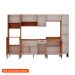 Cozinha Compacta Essência 100% MDF 12 Portas 1 Gaveta Freijó e Off White
