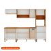 Cozinha Compacta Essência 100% MDF 12 Portas 1 Gaveta Frejó e Off White