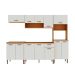 Cozinha Compacta Essência 100% MDF 12 Portas 1 Gaveta Frejó e Off White