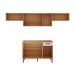 Cozinha Compacta Essência 100% MDF 8 Portas 1 Gaveta Freijó e Off White 260 cm