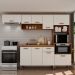 Cozinha Compacta Essência 100% MDF 9 Portas 1 Gaveta Freijó e Off White