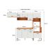 Cozinha Compacta Essência 100% MDF 9 Portas 1 Gaveta Freijó e Off White