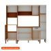Cozinha Compacta Essência 100% MDF 9 Portas 1 Gaveta Frejó e Off White