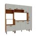Cozinha Compacta Essência 100% MDF 9 Portas 1 Gaveta Frejó e Off White