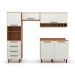 Cozinha Compacta Evolution 5 Portas 4 Gavetas Off White e Freijó