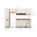 Cozinha Compacta Evolution 7 Portas 4 Gavetas Off White e Freijó