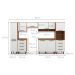 Cozinha Compacta Evolution 8 Portas 8 Gavetas Off White e Freijó