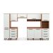 Cozinha Compacta Evolution 8 Portas 8 Gavetas Off White e Freijó