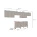 Cozinha Compacta Iluminata 12 Portas 3 Fendi e Branco