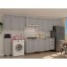 Cozinha Compacta Iluminata 12 Portas 3 Fendi e Branco