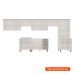 Cozinha Compacta Iluminata 12 Portas 3 Fendi e Branco