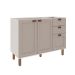 Cozinha Compacta Iluminata 12 Portas 3 Fendi e Branco