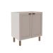 Cozinha Compacta Iluminata 12 Portas 3 Fendi e Branco