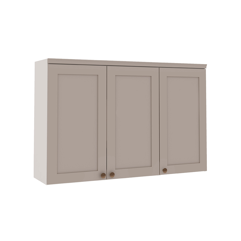 Cozinha Compacta Iluminata 12 Portas 3 Fendi e Branco