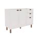 Cozinha Compacta Iluminata 12 Portas 3 Gavetas Branco e Ébano