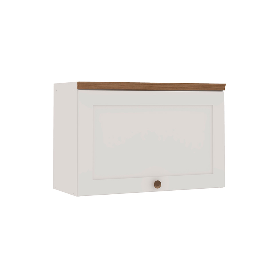 Cozinha Compacta Iluminata 12 Portas 3 Gavetas Branco e Ébano